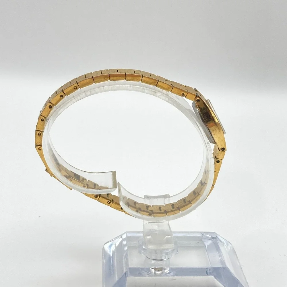 Vintage Armitron Womens Watch 11mm Gold Tone Petite Round New Battery 7